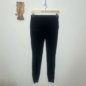 Athleta micro corduroy black pants